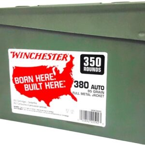 Winchester 380acp 95gr Fmj-rn - Case Of (2) 350rd Cans