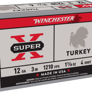 Winchester Super-x Turkey 12ga - 3" 1-7-8oz #4 10rd 10bx-cs