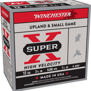 Winchester Super-x 12ga 2.75" - 1-1-4oz #4 1450fps 25rd 10bx-c