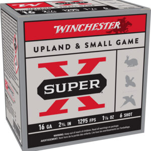 Winchester Super-x 16ga 2.75" - 1-1-8oz #6 1295fps 25rd 10bx-c