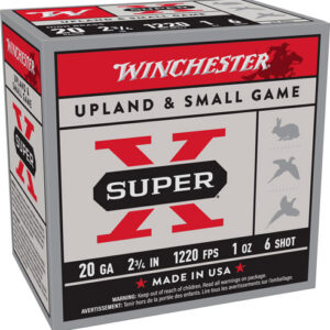 Winchester Super-x 20ga 2.75" - 1oz #6 1220fps 25rd 10bx-cs