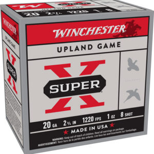 Winchester Super-x 20ga 2.75" - 1oz #8 1220fps 25rd 10bx-cs