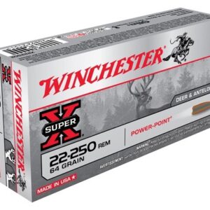 Winchester Super-x 22-250 Rem - 64gr Power Point 20rd 10bx-cs