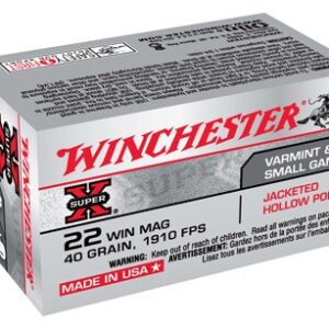 Winchester Super-x 22wmr 40gr - Jhp 1910fps 50rd 40bx-cs