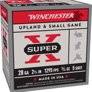 Winchester Super-x 28ga 2.75" - 3-4oz #5 1295fps 25rd 10bx-cs