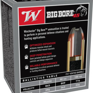 Winchester Big Bore 45 Lc - 250gr Jhp 20rd 10bx-cs
