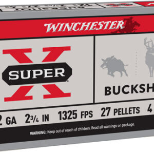 Winchester Super-x 12ga 2.75" - #4 Buck 27 Pellets 5rd 50bx-cs