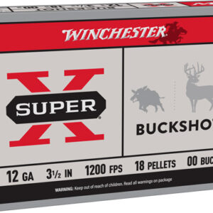 Winchester Super-x 12ga 3.5" - 00 Buck 18 Pellets 5rd 50bx-cs