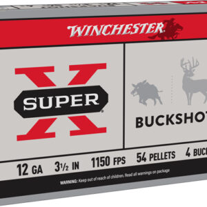 Winchester Super-x 12ga 3.5" - #4 Buck 54 Pellets 5rd 50bx-cs
