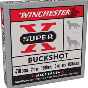 Winchester Super-x 410 2.5" - 000 Buck 3 Pellets 5rd 50bx-cs