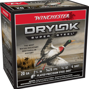 Winchester Drylok 20ga #4 - 2.75" 3-4oz 25rd 10bx-cs
