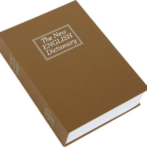 Bulldog Diversion Book Safe - Brown 3 Wheel Combination Lock