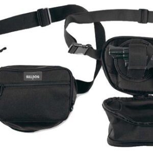 Bulldog Fanny Pack Holster For - Sm Gun Black 9" W- Univ Holstr