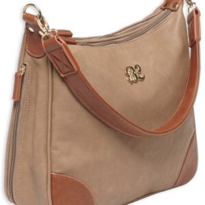 Bulldog Concealed Carry Purse - Hobo Style Taupe W-tan Trim