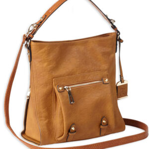 Bulldog Concealed Carry Purse - Hobo Anna Cognac