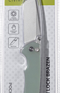 Civivi Knife Brazen 3" Natural - G10 Stonewash Clam Pack