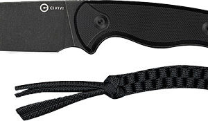 Civivi Knife Timberbark 3.2" - Fixed Black-black G10 Stnwash
