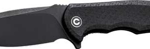 Civivi Knife Praxis 3.75" Blk - Coarse Micarta-blk Stonewashe!