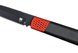 Cobratec Gideon Hidden Release - 3" Black-red Aluminum D2 Blade