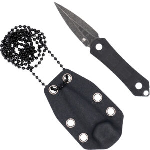 Cobratec Guardian Neck Knife - 1.99" D2 Stonewash Dagger W-sh