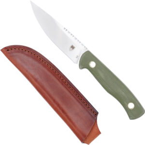Cobratec Koonsman 4" Fixed Bld - Od Green D2 W-leather Sheath