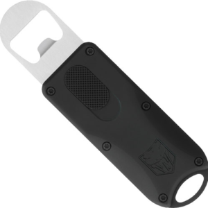 Cobratec Otf Bottle Opener - Black 4.62" Oal W-lanyard Loop