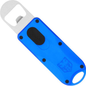 Cobratec Otf Bottle Opener - Blue 4.62" Oal W-lanyard Loop