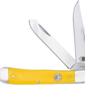 Cobratec Trapper Two Blade - G-10 Yellow Delrin-ss Slip Jnt