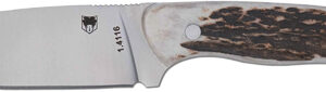 Cobratec Twin Mountain 4" - Fixed Blade Geniun Stag W-shth