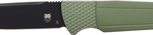 Cobratec Viper Auto Folder - 3.12" Od Green-stn D2 Blk Bld
