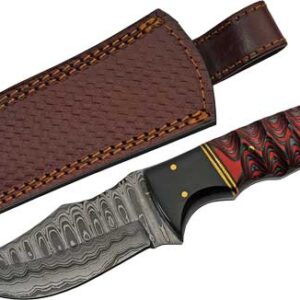 Szco Rite Edge 4" Buffalo Horn - -twisted Wood Damascus W-shth