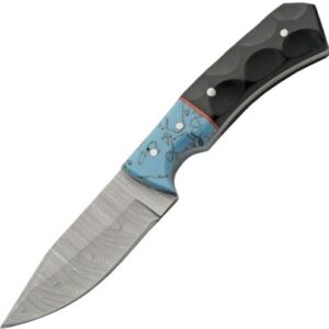 Szco Rite Edge 3" Turquoise - Micarta Skinner W-leather Shth