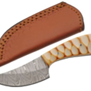 Szco Rite Edge 2.75" Grooved - Burned Bone Skinner W Sheath