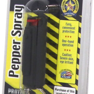 Psp Pepper Spray W- Black Hard - Case W- Key Ring 1-2 Oz.