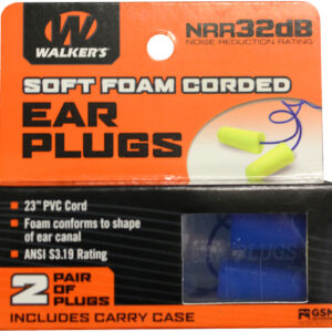 Walkers Ear Plugs Pvc Corded - Foam 32db Yellow-blue 2pair