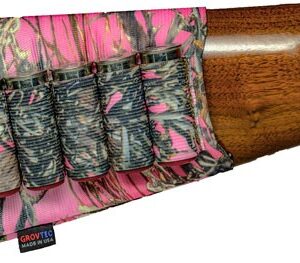 Grovtec Shotgun Shell Holder - For Buttstock True Timber Pink