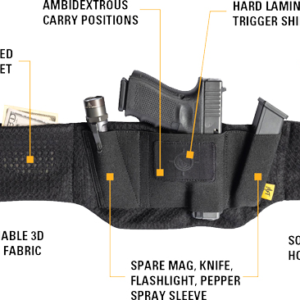 Mft Belly Band Holster - Fit 26" To 52" Waist Size