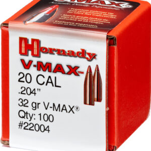 Hornady Bullets 20 Cal .204 - 32gr V-max 100ct 40bx-cs