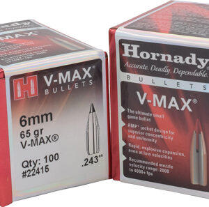 Hornady Bullets 6mm .243 - 65gr V-max 100ct 40bx-cs