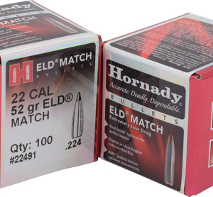 Hornady Bullets 22cal .224 - 52gr Eld-m Match 100ct 40bx-cs