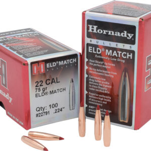 Hornady Bullets 22 Cal 224 - 75gr Jhp-bt 100rd 25bx-cs