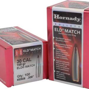 Hornady Bullets 30cal .308 - 168gr Eld-match 100ct 15bx-cs