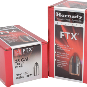 Hornady Bullets 38 Cal 357 - 140gr Ftx 100rd 15bx-cs