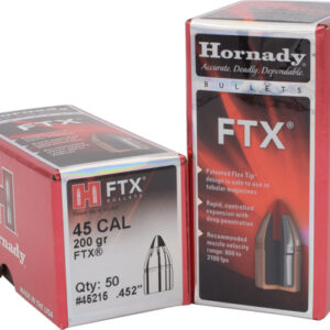 Hornady Bullets 45 Cal .452 - 200gr Ftx 50ct 25bx-cs