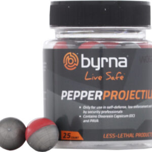 Byrna Pepper Projectiles - 25 Count Tub .68 Cal