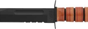 Ka-bar Fighting-utility Knife - 7" Srrtd W-lthr Shth Us Army