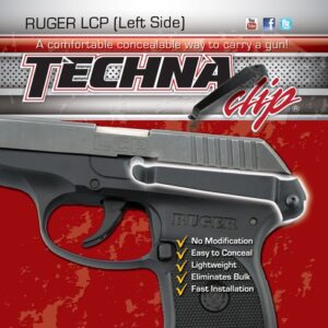 Techna Clip Handgun Retention - Clip Ruger Lcp Left Side