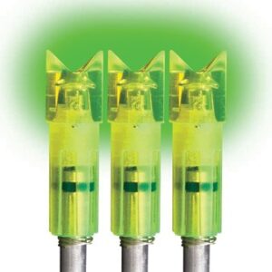 Lumenok Lighted Nock Xbow Grn - Crescent Easton Carbon 3pk