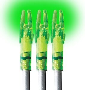 Lumenok Lighted Nock - Gt-series Green 3pk