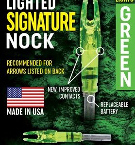 Lumenok Lighted Nock - Signature Series Green 3pk